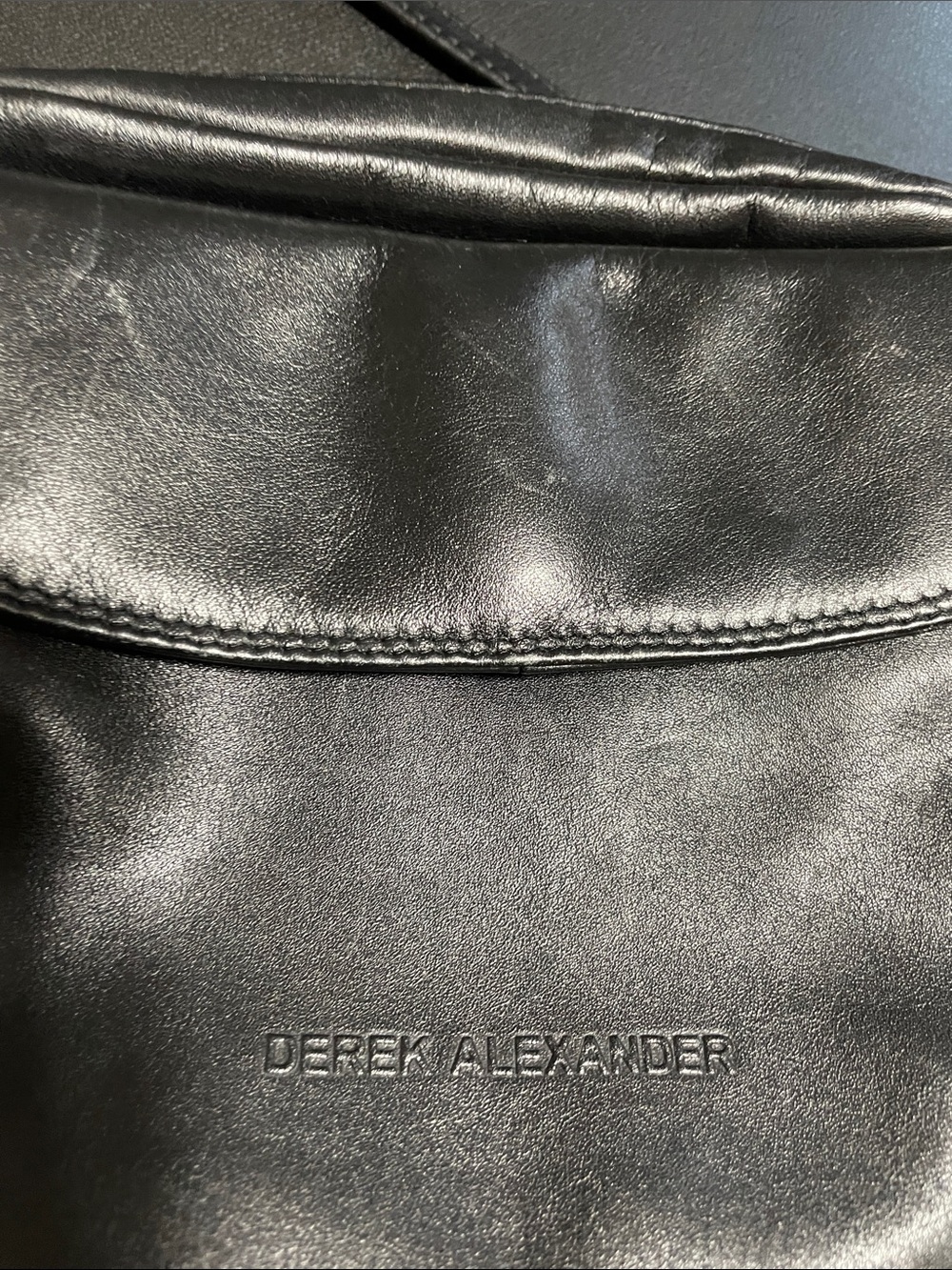 Derek Alexander Black Leather Crossbody Bag - Picture 4 of 8